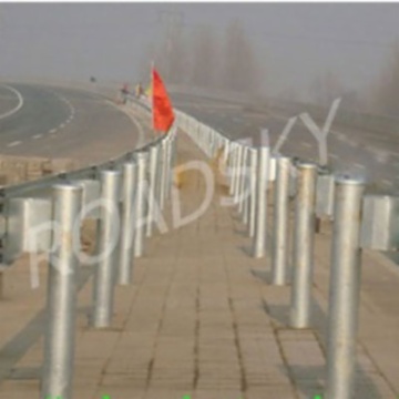 Powder Coated Round Road Safety Crash Barrier Post